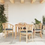 vidaXL Ensemble à manger de jardin 5 Pièces Bois de teck massif