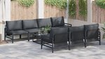 vidaXL Ensemble de canapé de jardin avec coussin avec oreiller 8 Pièces Anthracite
