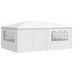 vidaXL Tente de réception et parois latérales 4x6 m Blanc 90 g/m²