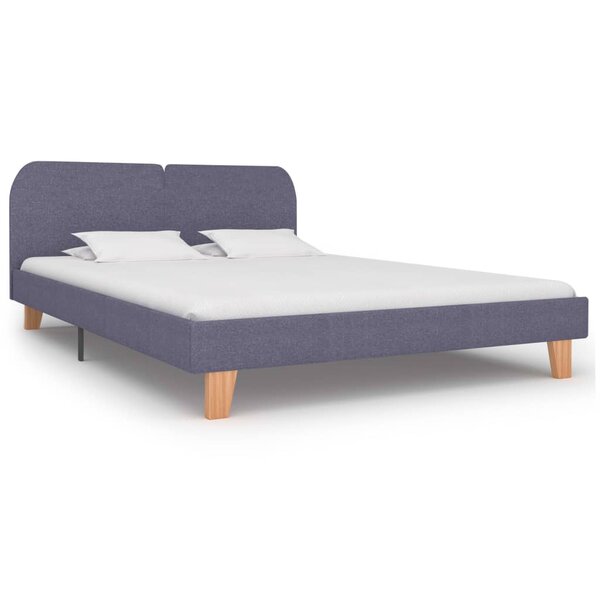 vidaXL Cadre de lit Gris clair Tissu 180x200 cm