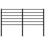 vidaXL Tête de lit de remplacement métal noir 120 cm