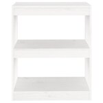 vidaXL Bibliothèque/Séparateur de pièce Blanc 60x30x71 5 cm Pin massif