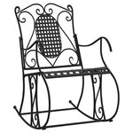 vidaXL Banc à bascule 84 cm noir acier