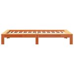 vidaXL Cadre de lit sans matelas cire marron 90x200 cm bois pin massif