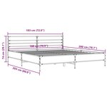 vidaXL Cadre de lit sans matelas chêne sonoma 180x200 cm