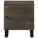 vidaXL Table de chevet noir 40x33x46 cm bois de manguier solide