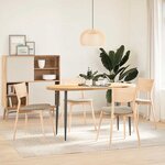 vidaXL Dessus de table 140x60x4 cm bois de chêne massif ovale