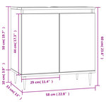 vidaXL Armoire de bain blanc brillant 58x33x60 cm bois d'ingénierie