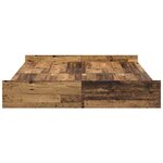 vidaXL Cadre de lit avec rangement Bois Ancien 135 x 190 cm