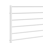 vidaXL Tête de lit métal blanc 150 cm