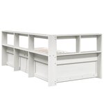 vidaXL Lit bibliothèque sans matelas blanc 100x200 cm bois pin massif