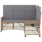 vidaXL Ensemble de canapés inclinables de jardin Beige et Gris clair