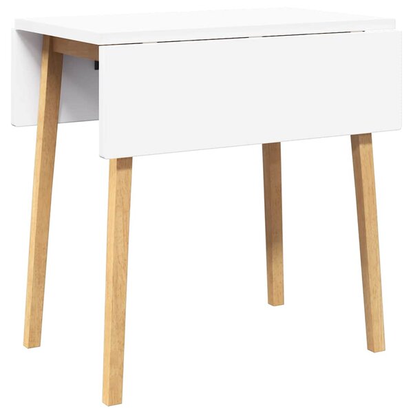vidaXL Table à manger naturel bois massif et caoutchouc