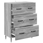 vidaXL Armoire à tiroirs Sonoma gris 66 x 34 5 x 89 5 cm