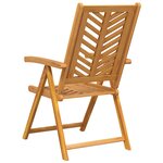vidaXL Chaises de jardin inclinables 4 Pièces Bois massif acacia
