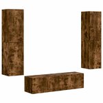 vidaXL Ensemble meuble TV 6 Pièces Chêne fumé Bois d'ingénierie