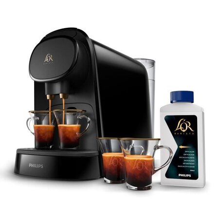 Machine à café à capsules double espresso PHILIPS L'or Barista LM8012/61 - Noir - 9 capsules + détartrant et tasses inclus