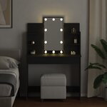 vidaXL Table de Toilette Chêne noir 96 x 40 x 142 cm Bois d'ingénierie