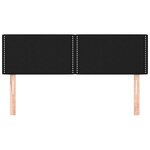 vidaXL Têtes de lit 2 Pièces Noir 72x5x78/88 cm Tissu