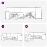 vidaXL Ensemble de canapé d'angle 4 Pièces Naturel et Anthracite