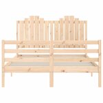 vidaXL Cadre de lit avec tête de lit 140x200 cm bois massif