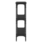 vidaXL Table console avec étagère Chêne noir 100 x 22.5 x 75 cm