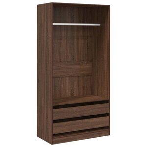 vidaXL Garde-robe Chêne marron 100x50x200 cm Bois d'ingénierie