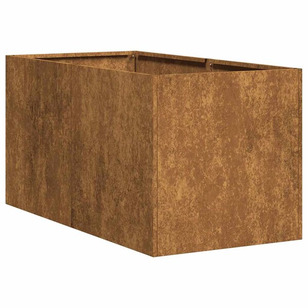 vidaXL Jardinière rouillé 40x80x40 cm acier inoxydable