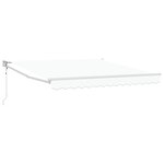 vidaXL Auvent Rétractable Blanc 350 x 250 cm Polyester et Aluminium