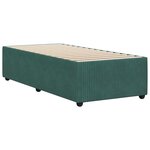 vidaXL Cadre de lit Vert foncé 90x200 cm Velours