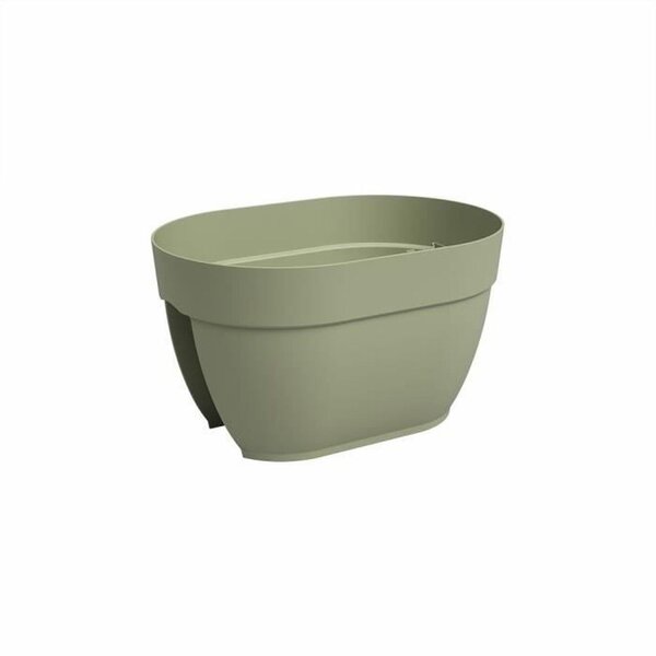 Jardinière balcon CAPRI CAMPANA 40 ma - Vert cendré - 39 x 25 6 x 22 5 cm