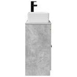 vidaXL Meuble de salle de bain avec évier Gris béton 54 x 35 x 83 cm