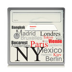 Boite aux lettres normalisée 1 porte  - Capitales du monde / gris souris - Made in France