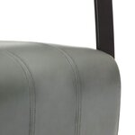 Vidaxl fauteuil gris cuir véritable
