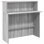 vidaXL Bureau de réception sonoma gris 200x50x103 5 cm bois ingénierie