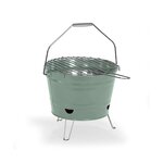 Barbecue à charbon portable Ø 27 cm  grille acier chromé - Hauteur 24 cm - Pieds pliables  poignées