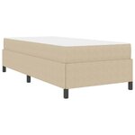 vidaXL Cadre de lit avec matelas Gris Vert Clair 100 x 200 cm tissu
