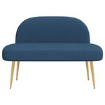 vidaXL Banc rembourré avec dossier Bleu 110 x 60 x 76 cm Polyester