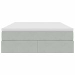 vidaXL Lit avec rangement et matelas Gris clair 140 x 190 cm Velours