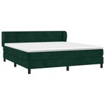 vidaXL Sommier à lattes de lit et matelas Vert foncé 160x200cm Velours