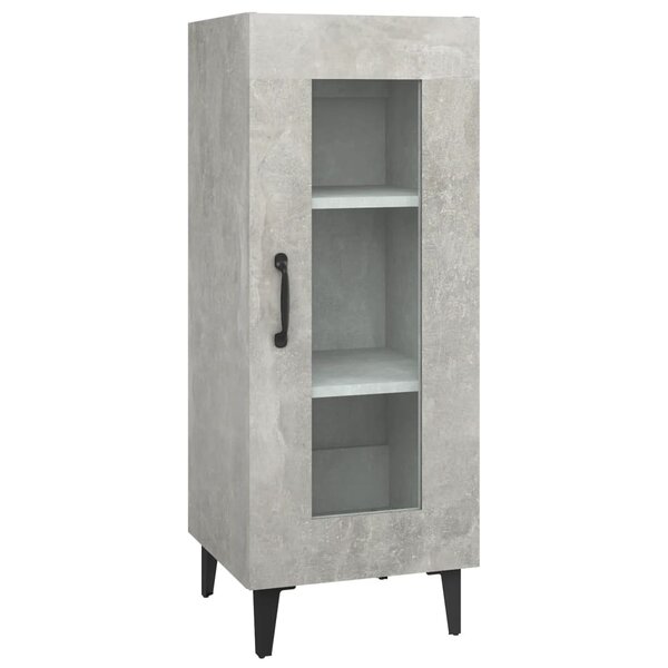 vidaXL Buffet Gris béton 34 5x34x90 cm Bois d'ingénierie