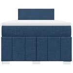 vidaXL Sommier à lattes de lit avec matelas Bleu 120x200 cm Tissu