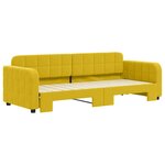 vidaXL Lit de jour avec lit gigogne jaune 80x200 cm velours