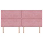 vidaXL Tête de lit LED rose 100 cm velours