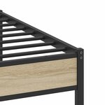 vidaXL Cadre de lit en métal sans matelas chêne sonoma 180x200 cm