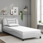 vidaXL Cadre de lit sans matelas blanc 90x190 cm similicuir