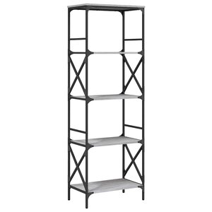 vidaXL Bibliothèque à 5 niveaux sonoma gris 59x35x171 cm