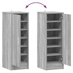 vidaXL Meuble à chaussures Sonoma gris 32x35x92 cm Bois d'ingénierie