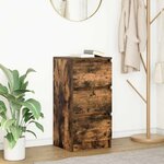 vidaXL Buffet chêne fumé 37 5x35x76 cm bois d'ingénierie