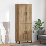 vidaXL Haut Armoire Chêne artisanal 69 5 x 34 x 180 cm
